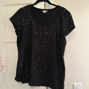 Calvin Klein Sequenced Black Top large woman